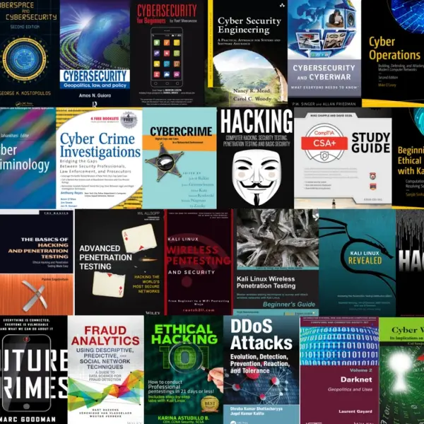 E-books: Cybersecurity, Ethical hacking, Kali Linux, Pentesting, Cert Exam, Darknet, OSINT, Cybercrime - Cybersec ebooks. Become Mr Robot